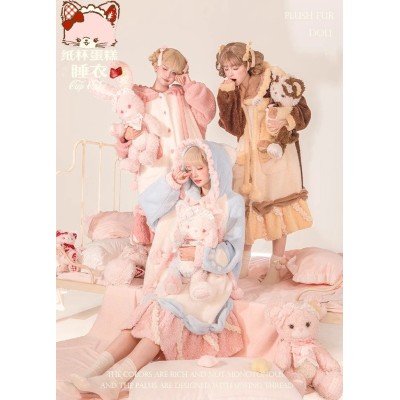 Pearl Doll Cabinet Cupcake Bunny Bear Cat Pajamas(Reservation/3 Colours/Full Payment Without Shipping)